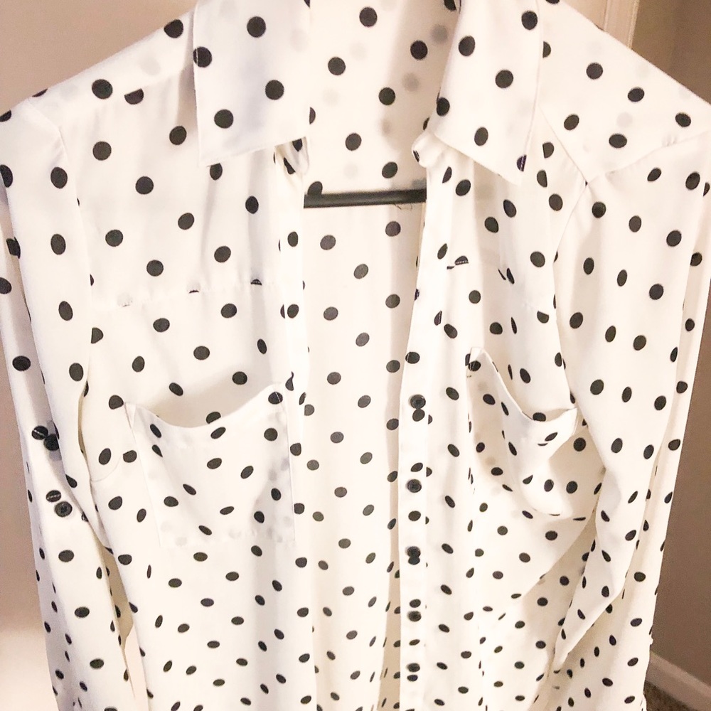 Polka  Dot Button Up Shirt